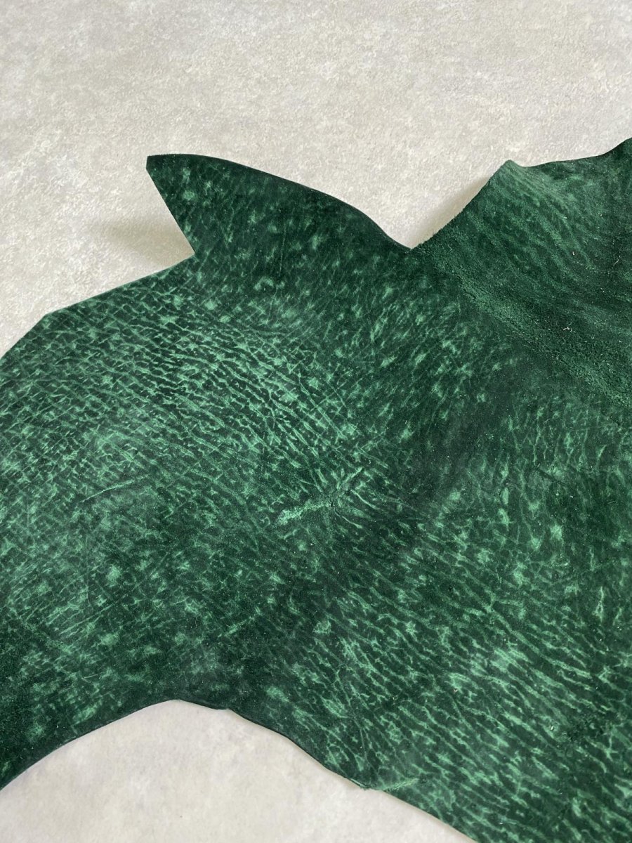 画像6: ヒポポタマス　カバ革　グリーン　ヒポレザー　かば革 (6)