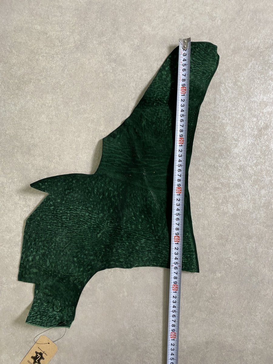 画像7: ヒポポタマス　カバ革　グリーン　ヒポレザー　かば革 (7)