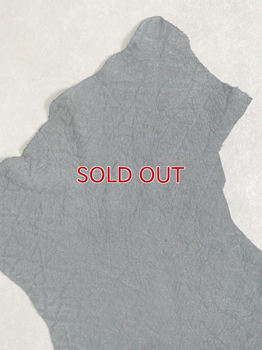 画像2: ヒポポタマス　カバ革　エンボスブラック　ヒポレザー　かば革 (2)