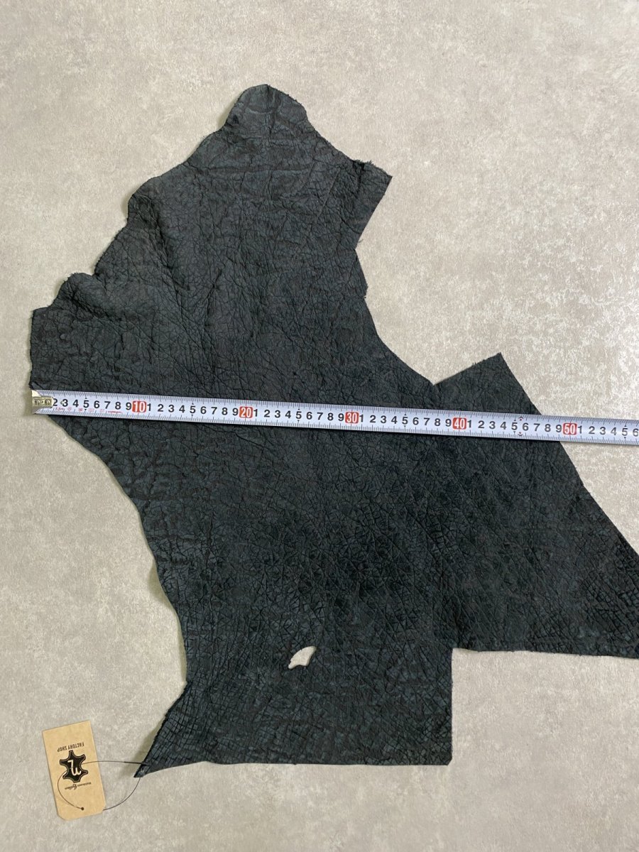 画像9: ヒポポタマス　カバ革　エンボスブラック　ヒポレザー　かば革 (9)