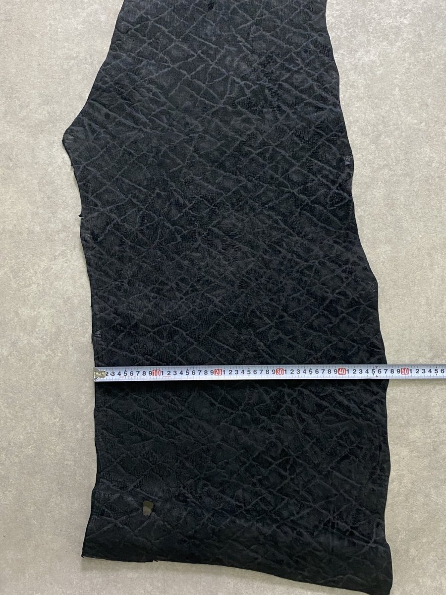 画像10: ヒポポタマス カバ革 エンボスブラック ヒポレザー かば革 (10)