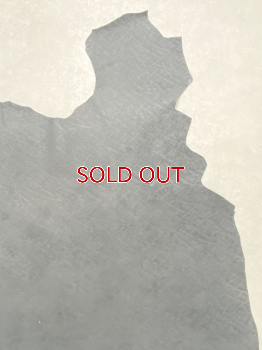 画像5: ヒポポタマス カバ革 エンボスブラック ヒポレザー かば革 (5)