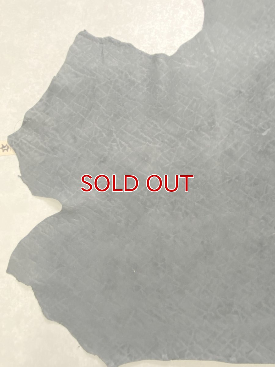 画像6: ヒポポタマス カバ革 エンボスブラック ヒポレザー かば革 (6)