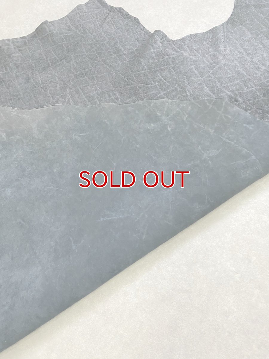 画像8: ヒポポタマス カバ革 エンボスブラック ヒポレザー かば革 (8)