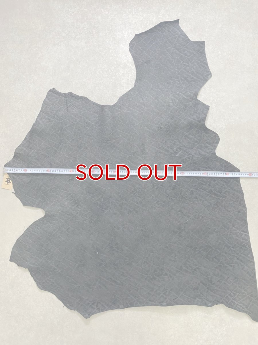 画像9: ヒポポタマス カバ革 エンボスブラック ヒポレザー かば革 (9)