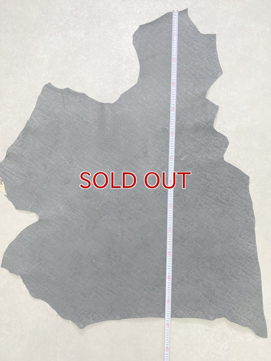 画像10: ヒポポタマス カバ革 エンボスブラック ヒポレザー かば革 (10)