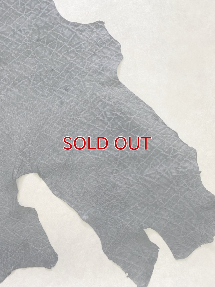 画像7: ヒポポタマス　カバ革　エンボスブラック　ヒポレザー　かば革 (7)