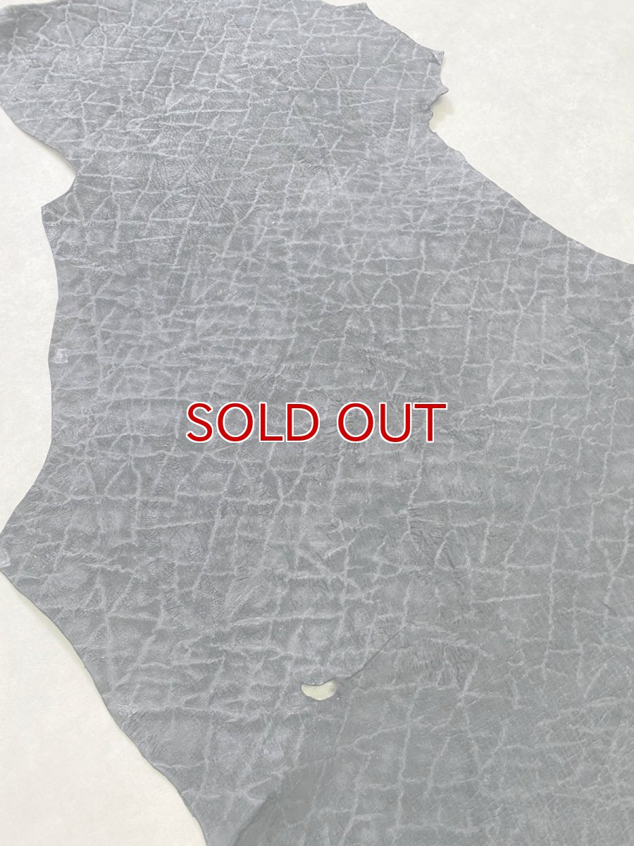 画像3: ヒポポタマス　カバ革　エンボスブラック　ヒポレザー　かば革 (3)