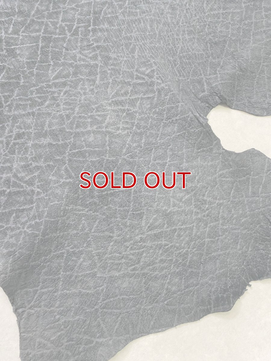 画像4: ヒポポタマス　カバ革　エンボスブラック　ヒポレザー　かば革 (4)