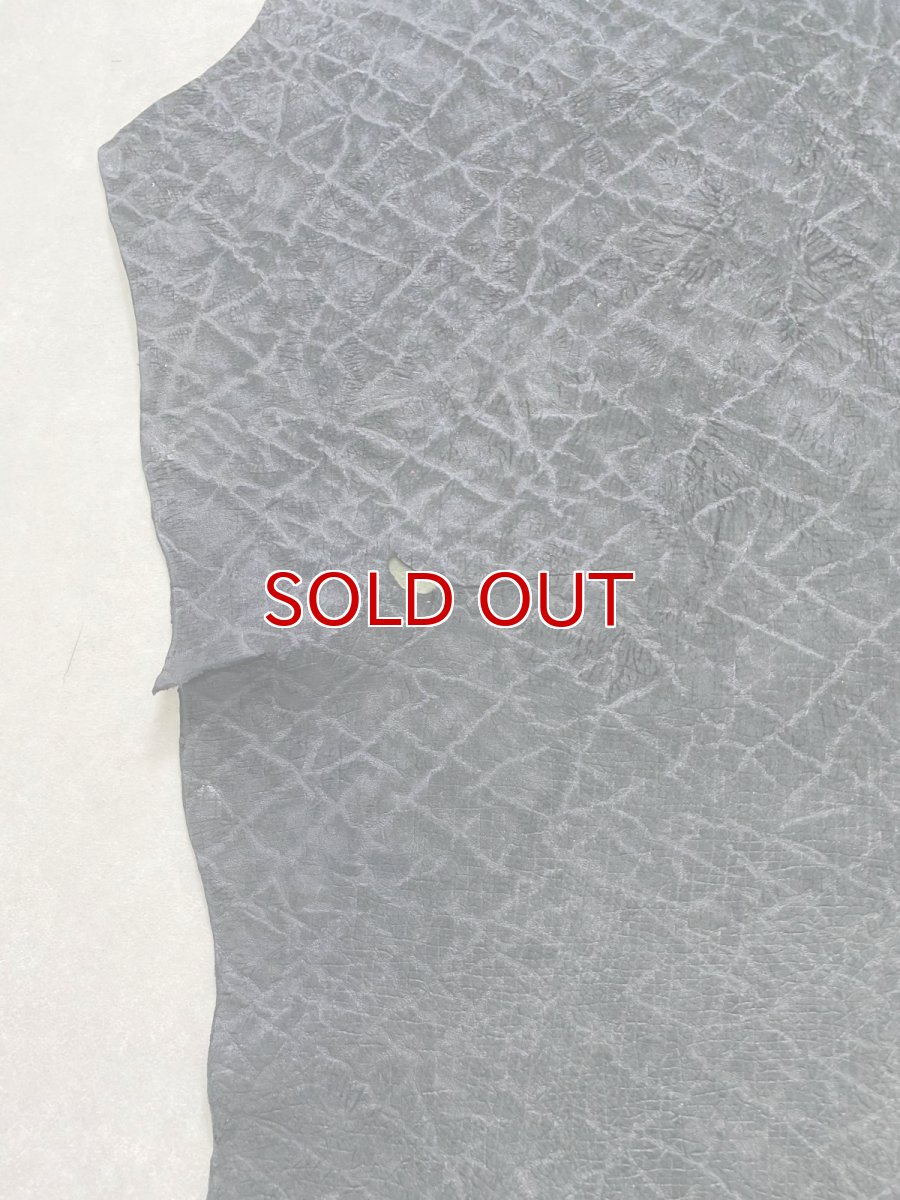 画像8: ヒポポタマス　カバ革　エンボスブラック　ヒポレザー　かば革 (8)