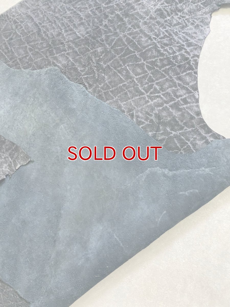 画像11: ヒポポタマス　カバ革　エンボスブラック　ヒポレザー　かば革 (11)