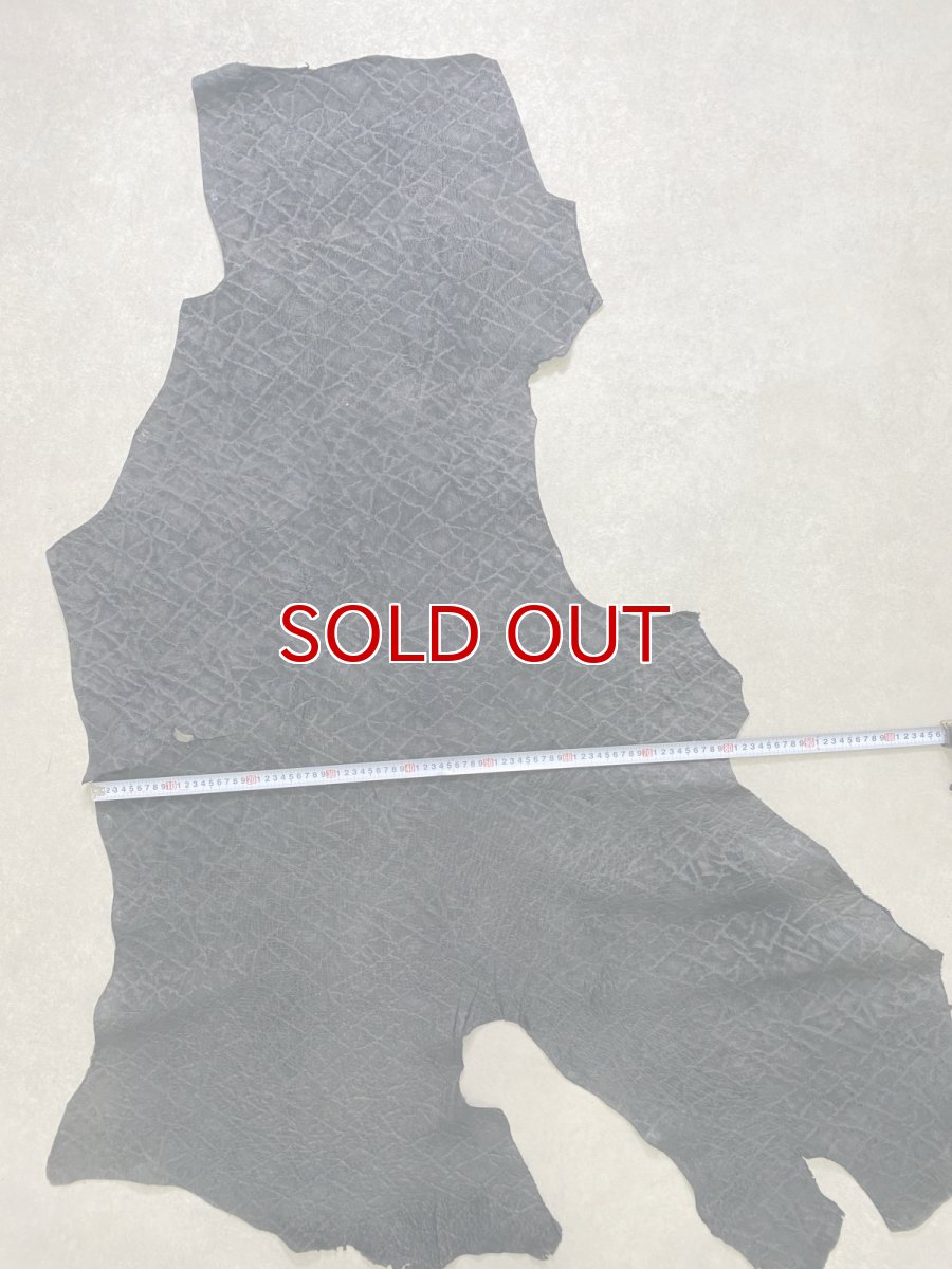 画像12: ヒポポタマス　カバ革　エンボスブラック　ヒポレザー　かば革 (12)