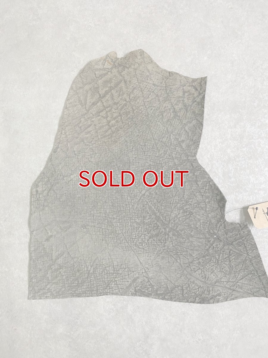 画像1: ヒポポタマス　カバ革　エンボス　グレー  ヒポレザー　かば革　型押し　 (1)