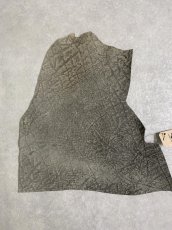 画像1: ヒポポタマス　カバ革　エンボス　グレー  ヒポレザー　かば革　型押し　 (1)