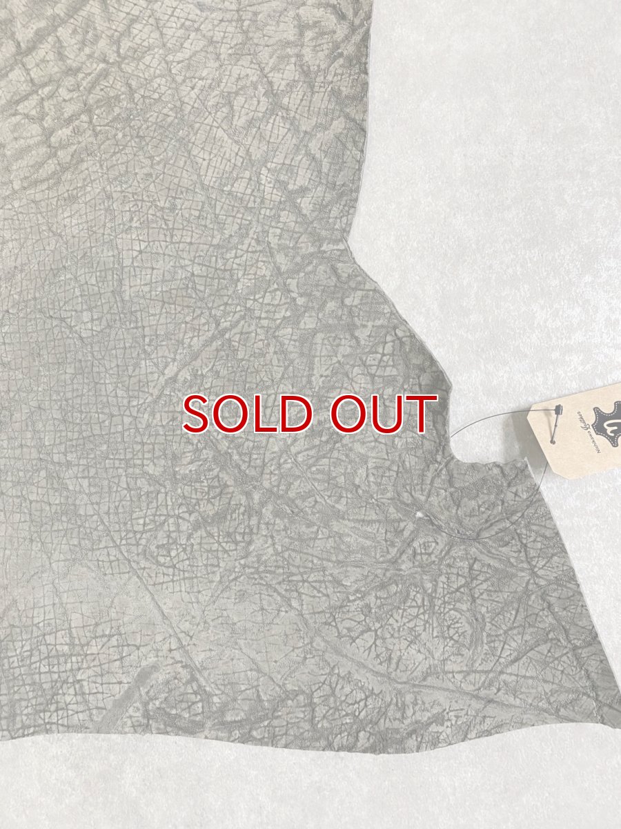 画像4: ヒポポタマス　カバ革　エンボス　グレー  ヒポレザー　かば革　型押し　 (4)