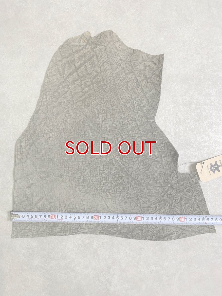 画像6: ヒポポタマス　カバ革　エンボス　グレー  ヒポレザー　かば革　型押し　 (6)