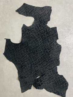 ヒポポタマス　カバ革　エンボスブラック　ヒポレザー　かば革