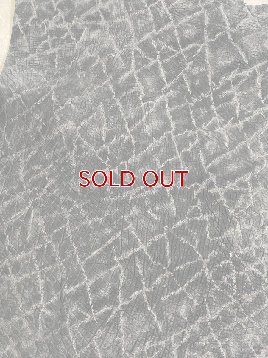 画像2: ヒポポタマス　カバ革　エンボスブラック　ヒポレザー　かば革 (2)