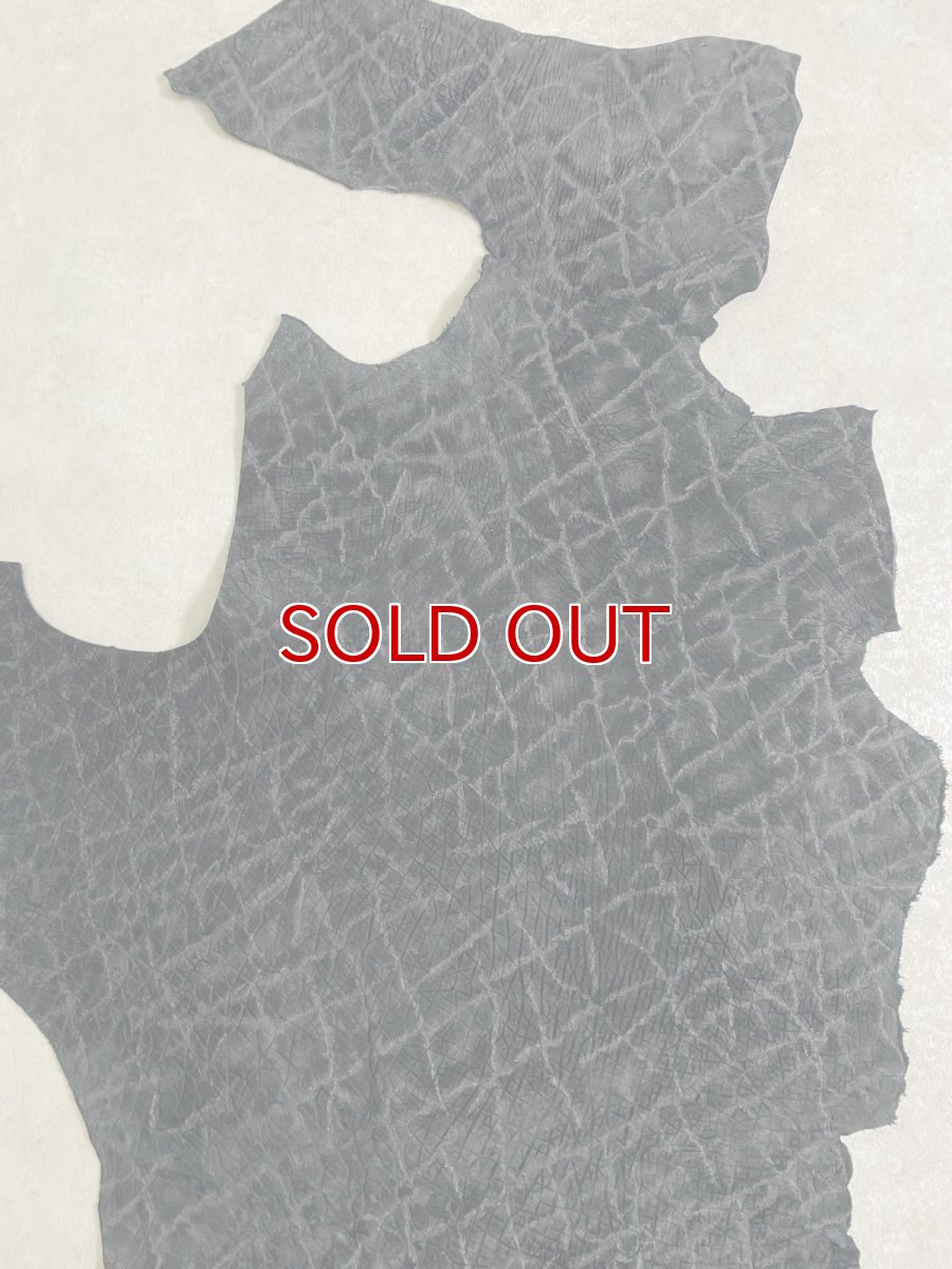 画像5: ヒポポタマス　カバ革　エンボスブラック　ヒポレザー　かば革 (5)