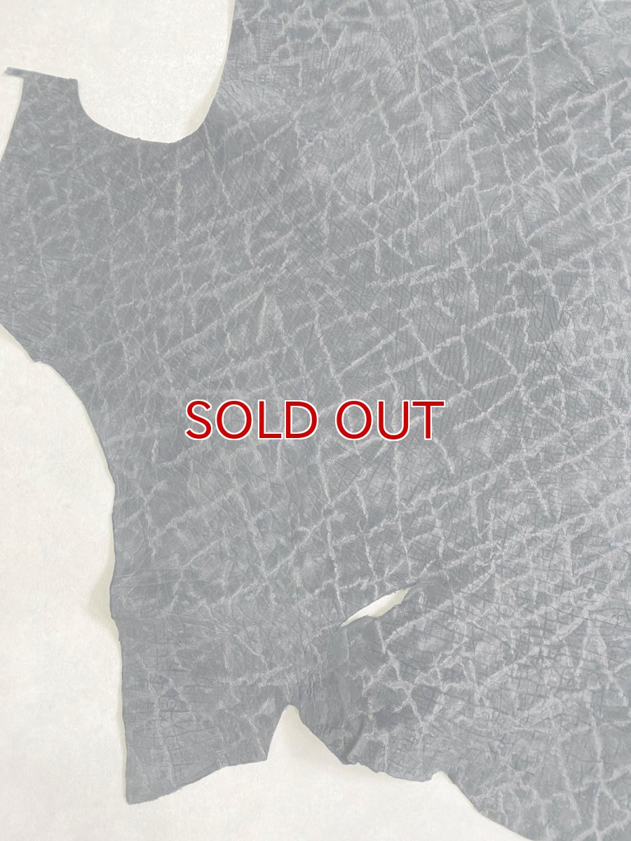 画像6: ヒポポタマス　カバ革　エンボスブラック　ヒポレザー　かば革 (6)