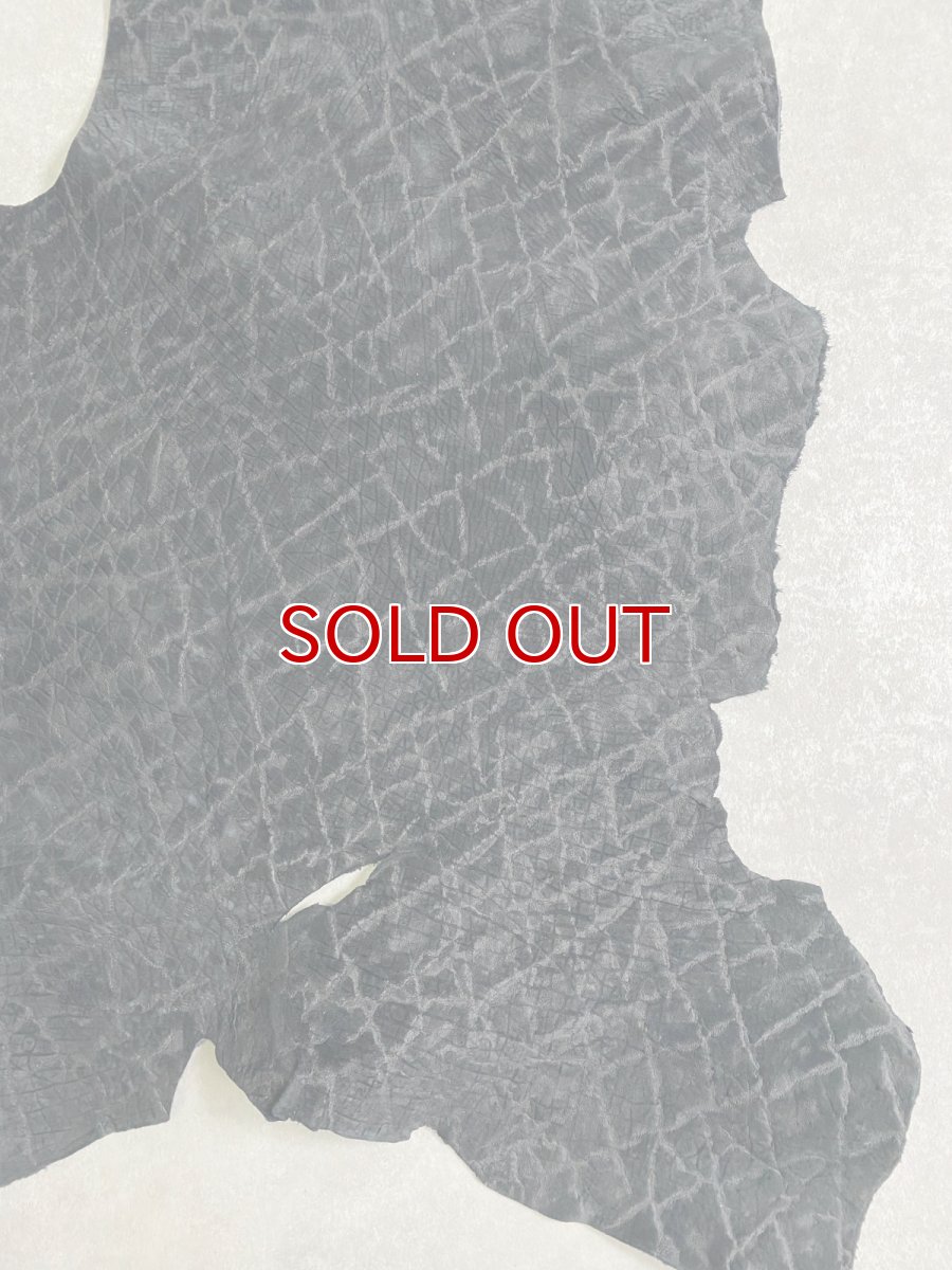 画像7: ヒポポタマス　カバ革　エンボスブラック　ヒポレザー　かば革 (7)