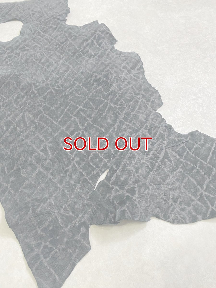 画像4: ヒポポタマス　カバ革　エンボスブラック　ヒポレザー　かば革 (4)