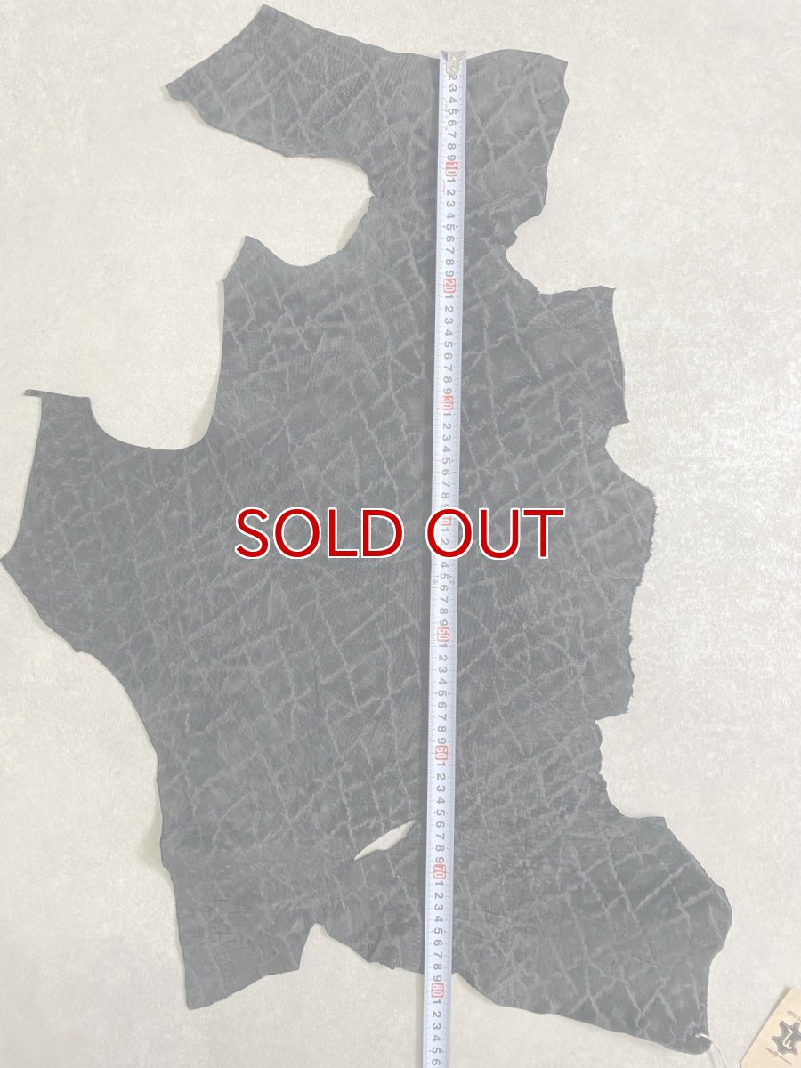 画像9: ヒポポタマス　カバ革　エンボスブラック　ヒポレザー　かば革 (9)