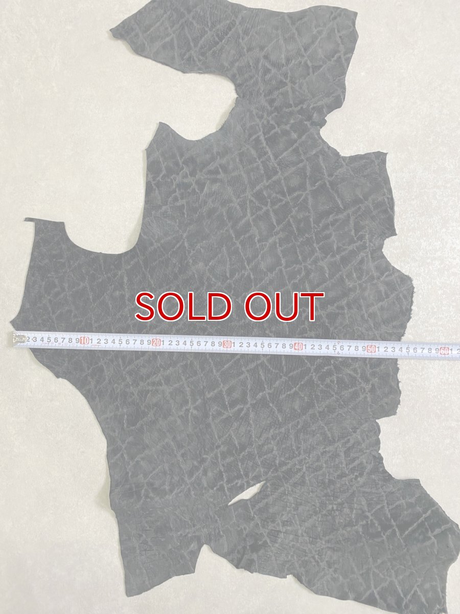 画像8: ヒポポタマス　カバ革　エンボスブラック　ヒポレザー　かば革 (8)