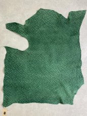 画像1: ヒポポタマス　カバ革　エンボス　グリーン　ヒポレザー　かば革 (1)