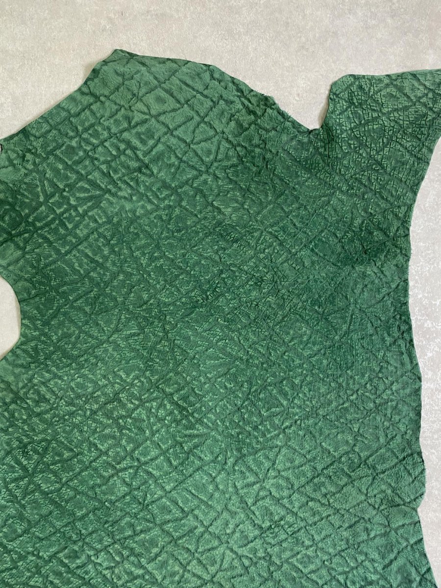 画像5: ヒポポタマス カバ革 エンボス グリーン ヒポレザー かば革 (5)