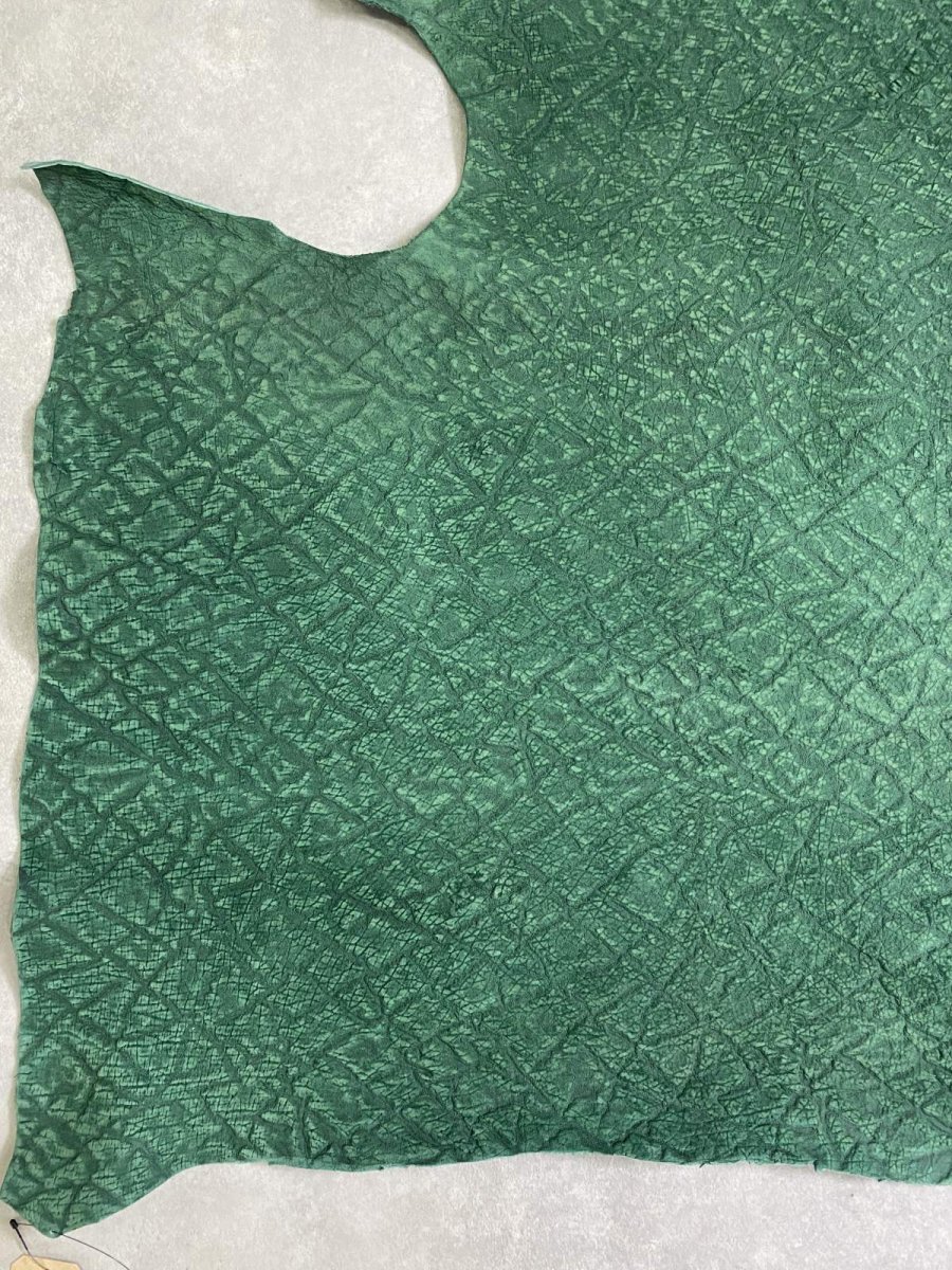 画像6: ヒポポタマス カバ革 エンボス グリーン ヒポレザー かば革 (6)