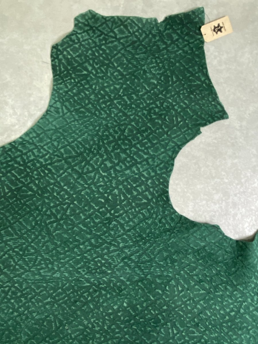 画像5: ヒポポタマス　カバ革　エンボス　グリーン　ヒポレザー　かば革 (5)