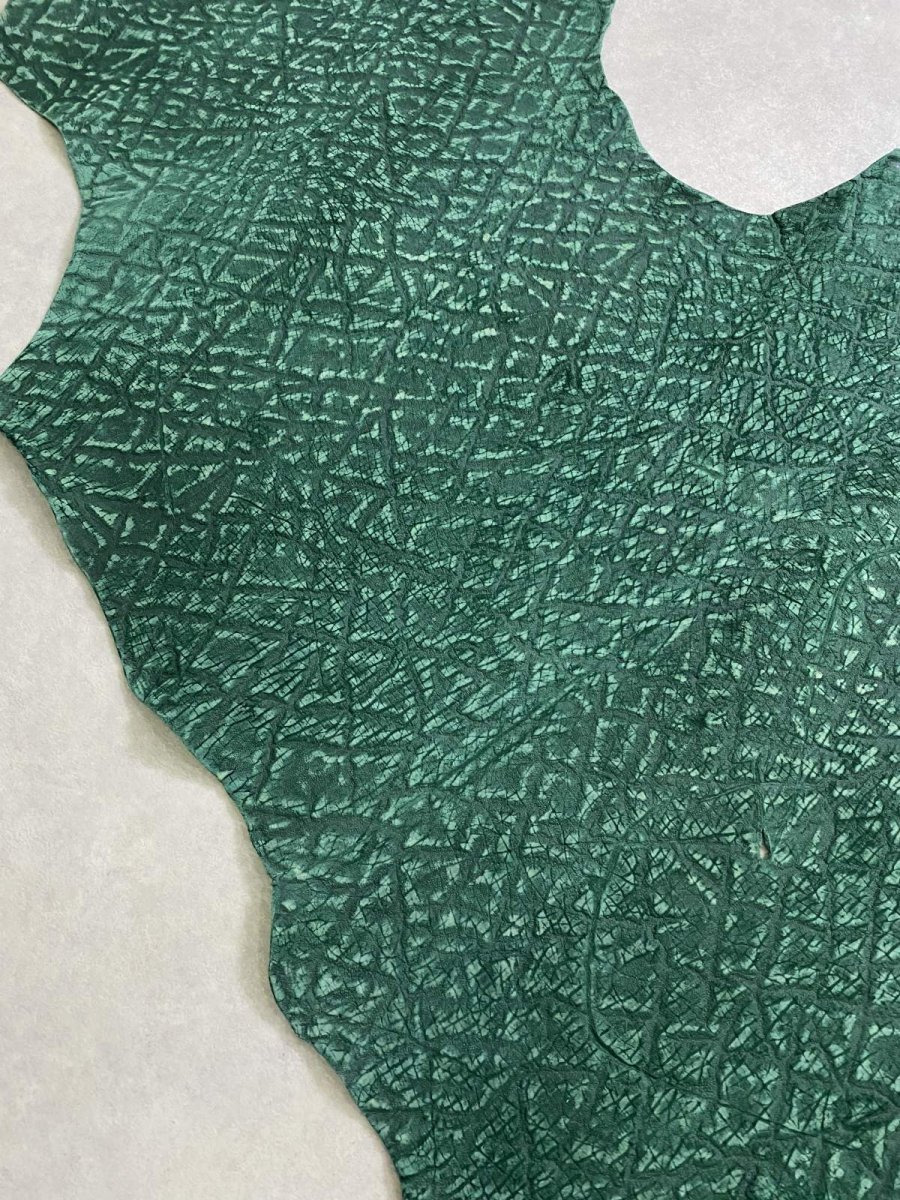 画像3: ヒポポタマス　カバ革　エンボス　グリーン　ヒポレザー　かば革 (3)