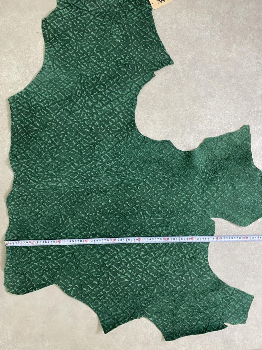 画像9: ヒポポタマス　カバ革　エンボス　グリーン　ヒポレザー　かば革 (9)