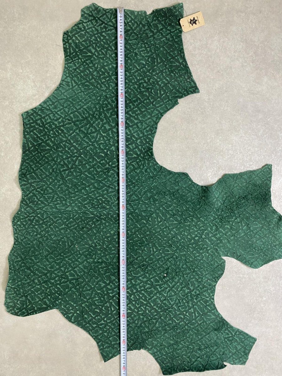 画像10: ヒポポタマス　カバ革　エンボス　グリーン　ヒポレザー　かば革 (10)