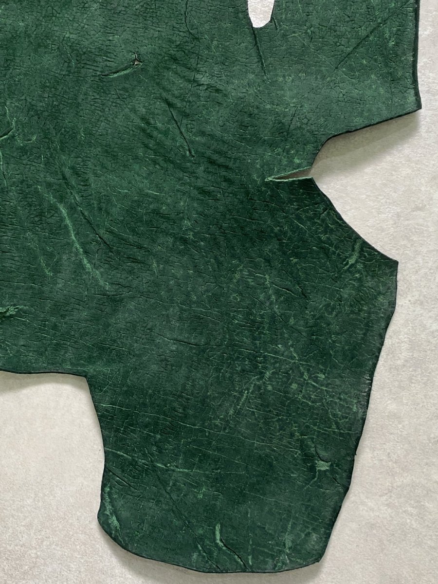 画像5: ヒポポタマス　カバ革　グリーン　ヒポレザー　かば革 (5)