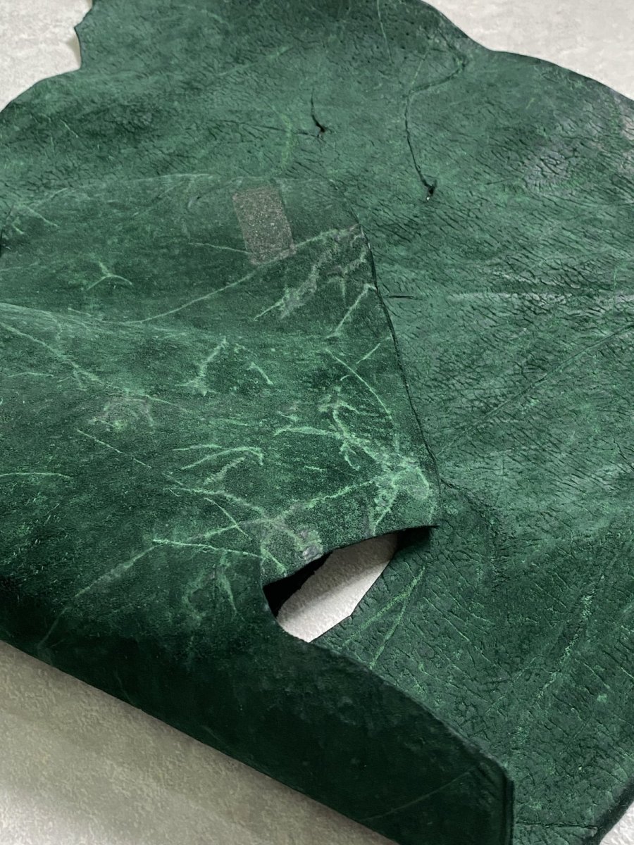 画像7: ヒポポタマス　カバ革　グリーン　ヒポレザー　かば革 (7)