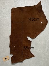 画像9: ヒポポタマス　カバ革　ブラウン　ヒポレザー　かば革 (9)