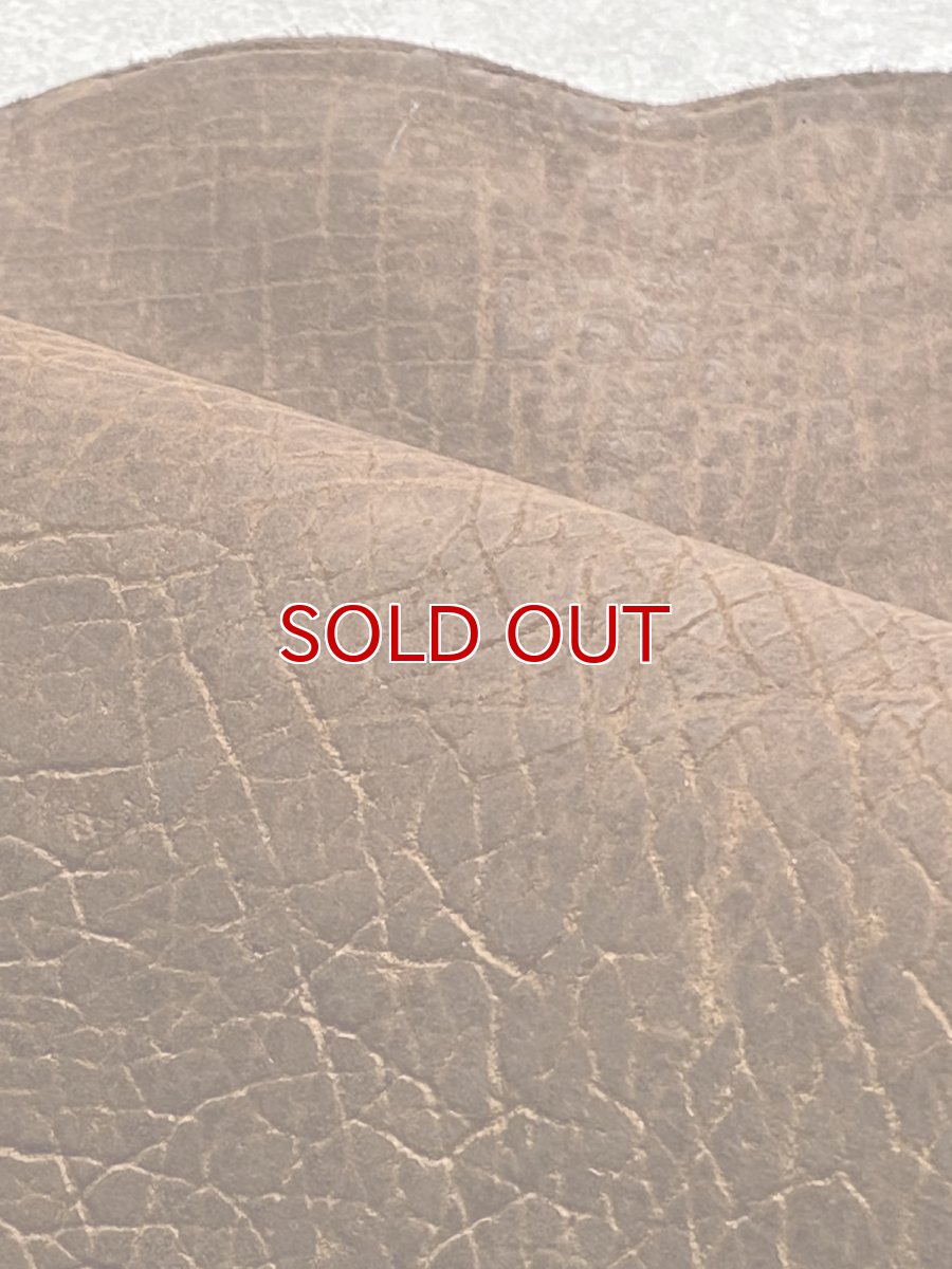 画像6: ヒポポタマス　カバ革　ブラウン　ヒポレザー　かば革 (6)