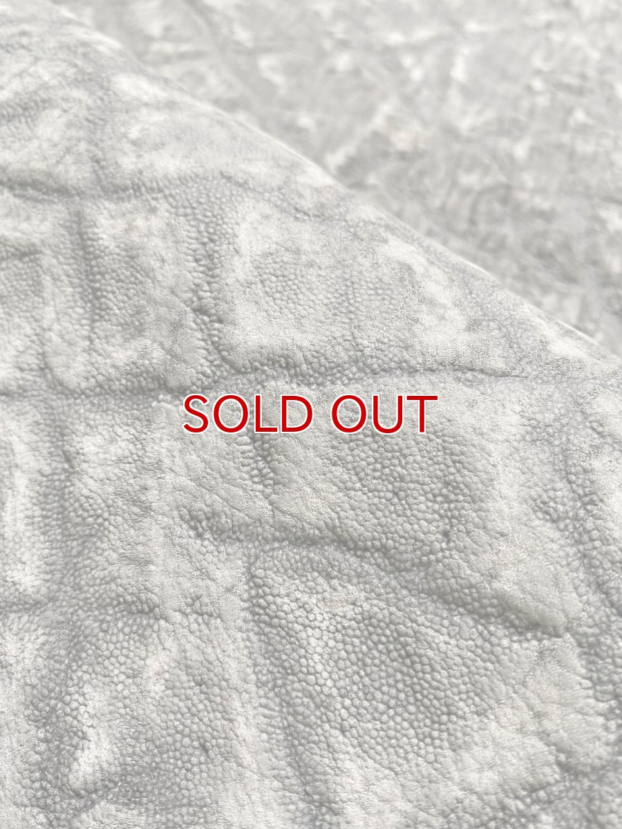 画像8: ヒポポタマス　カバ革　エンボス　グレー  ヒポレザー　かば革　型押し　 (8)