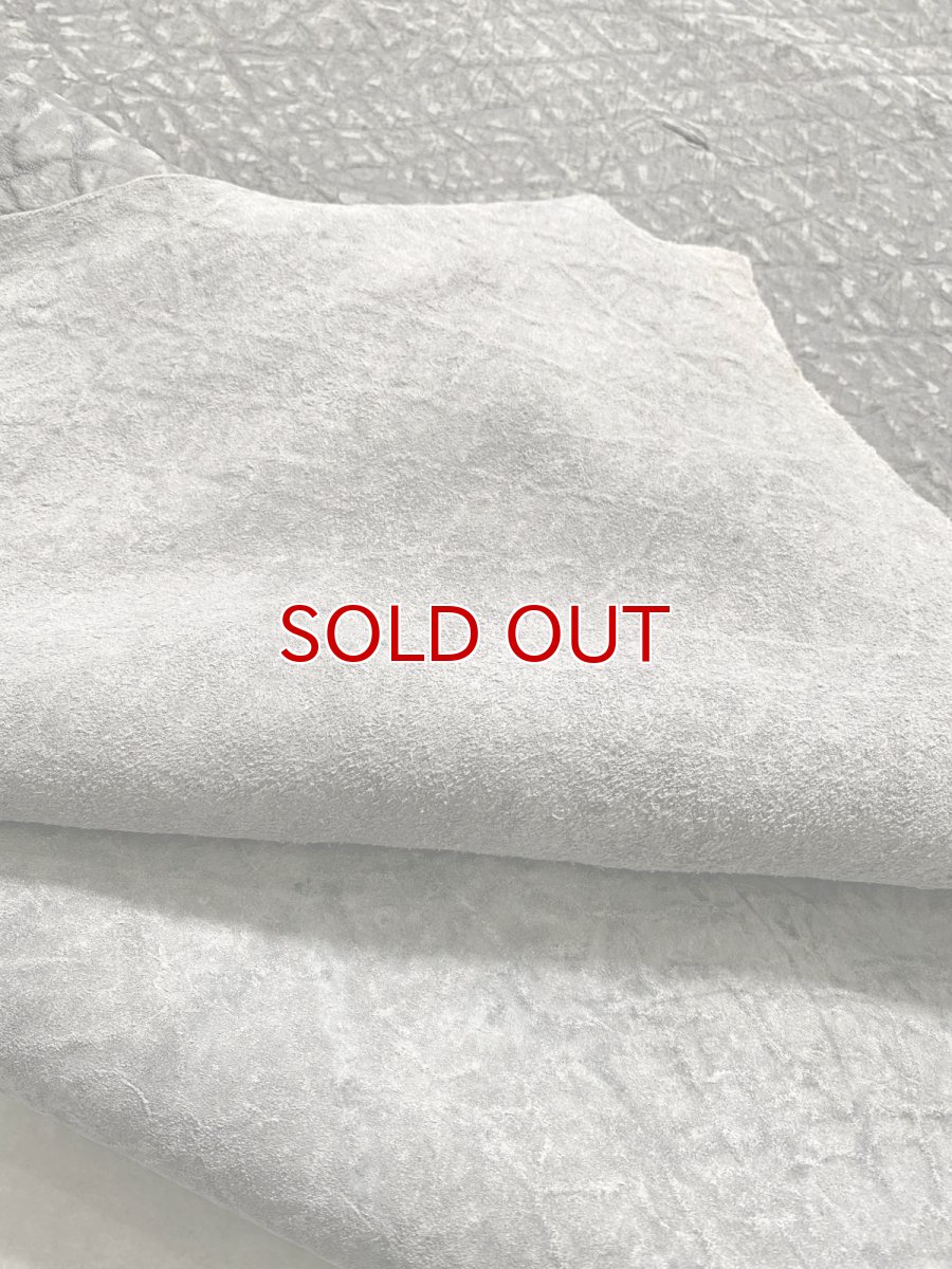 画像10: ヒポポタマス　カバ革　エンボス　グレー  ヒポレザー　かば革　型押し　 (10)