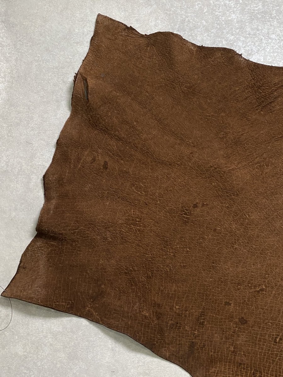 画像2: ヒポポタマス　カバ革　ブラウン　ヒポレザー　かば革 (2)