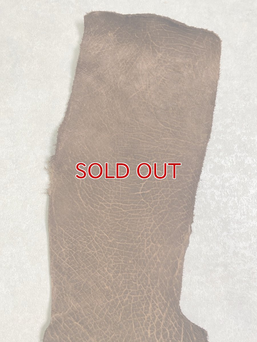 画像2: ヒポポタマス　カバ革　ブラウン　ヒポレザー　かば革 (2)