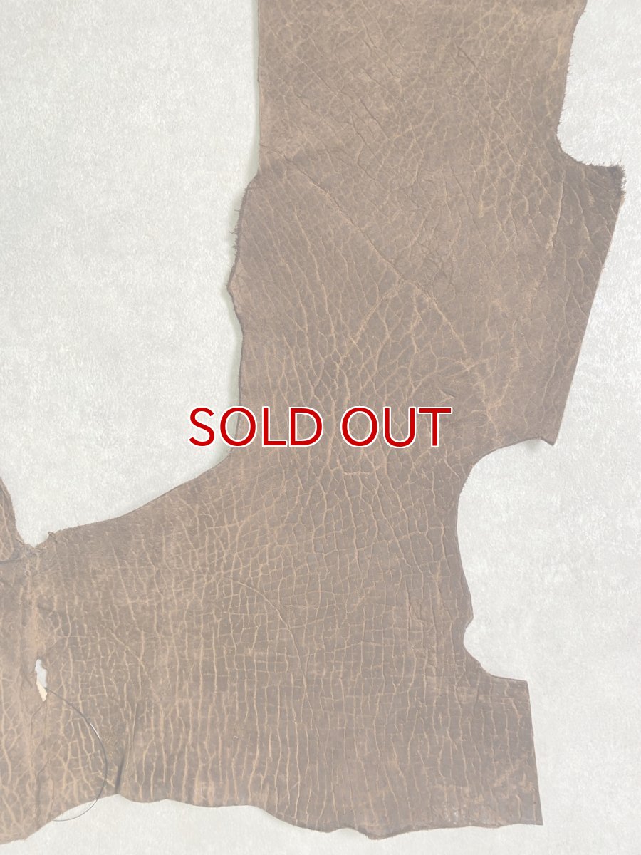 画像3: ヒポポタマス　カバ革　ブラウン　ヒポレザー　かば革 (3)