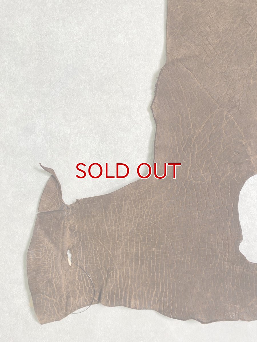 画像4: ヒポポタマス　カバ革　ブラウン　ヒポレザー　かば革 (4)