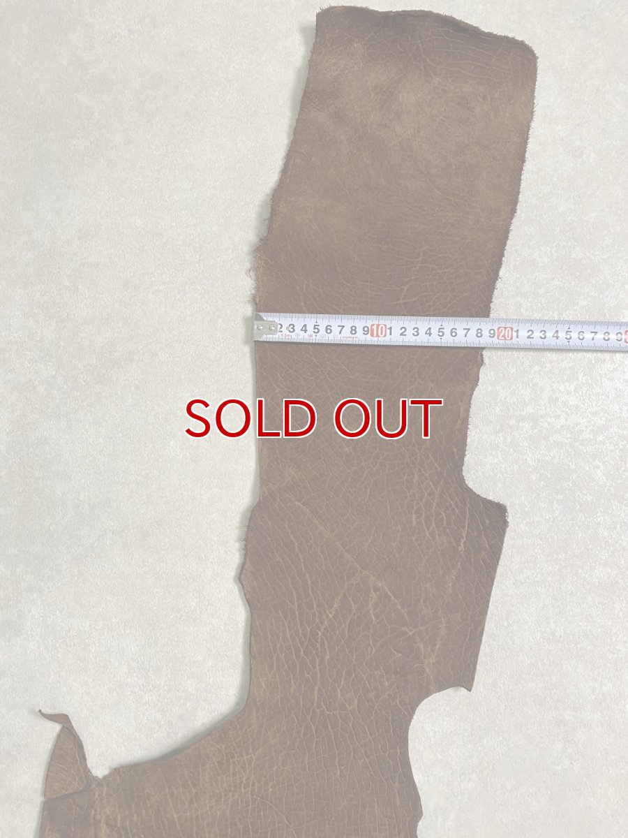 画像6: ヒポポタマス　カバ革　ブラウン　ヒポレザー　かば革 (6)