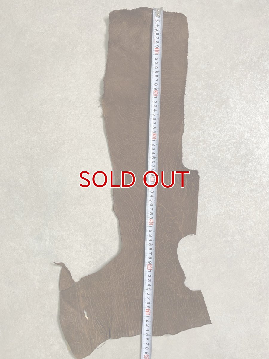 画像7: ヒポポタマス　カバ革　ブラウン　ヒポレザー　かば革 (7)