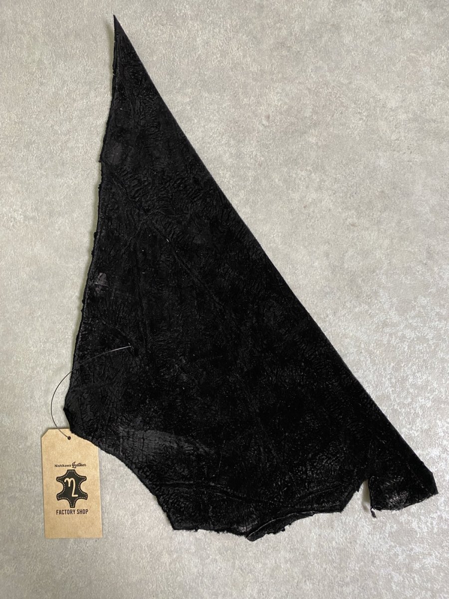 画像1: ヒポポタマス　カバ革　ブラック　ヒポレザー　かば革 (1)