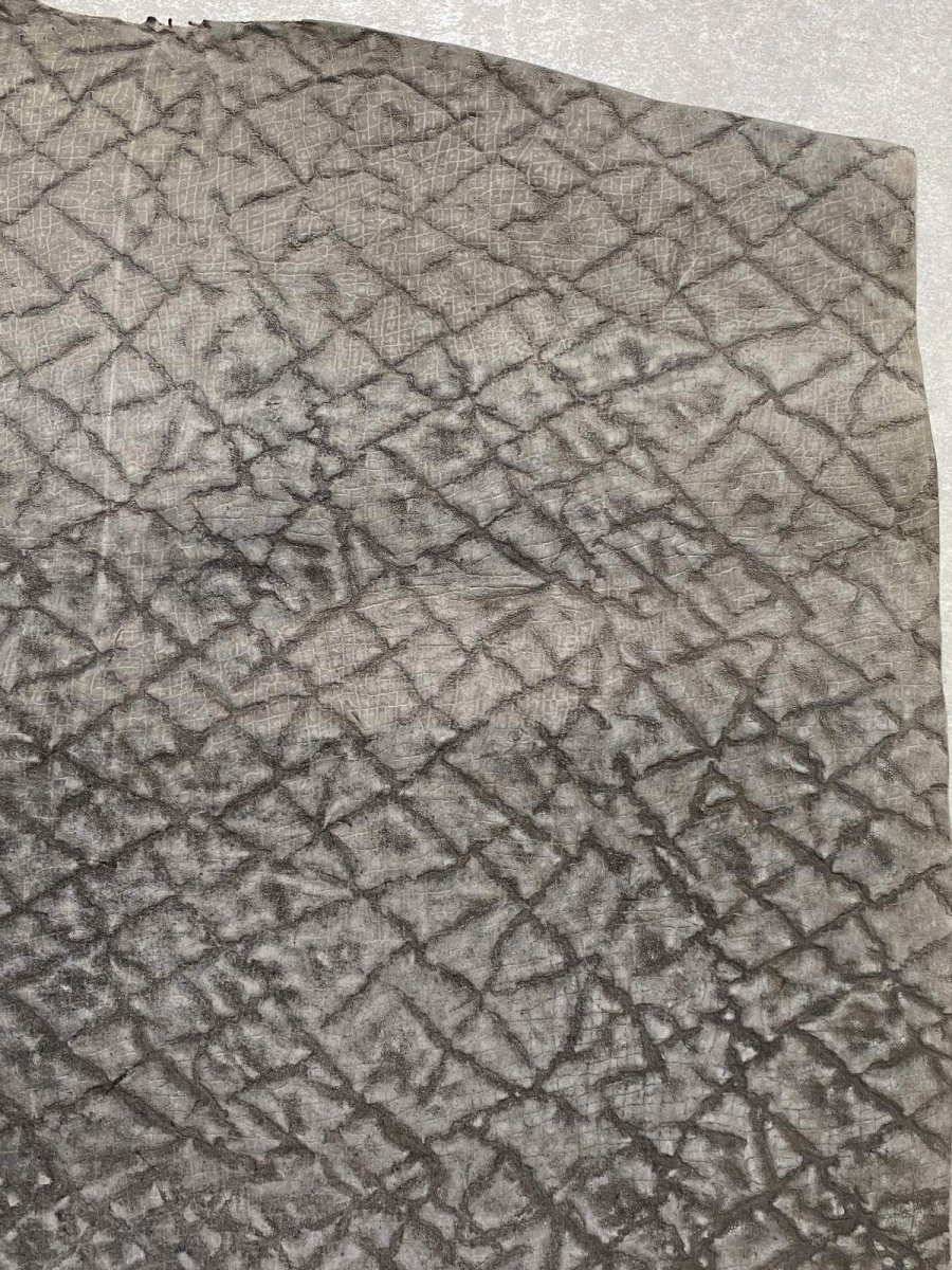 画像3: ヒポポタマス　カバ革　エンボス　グレー  ヒポレザー　かば革　型押し　 (3)