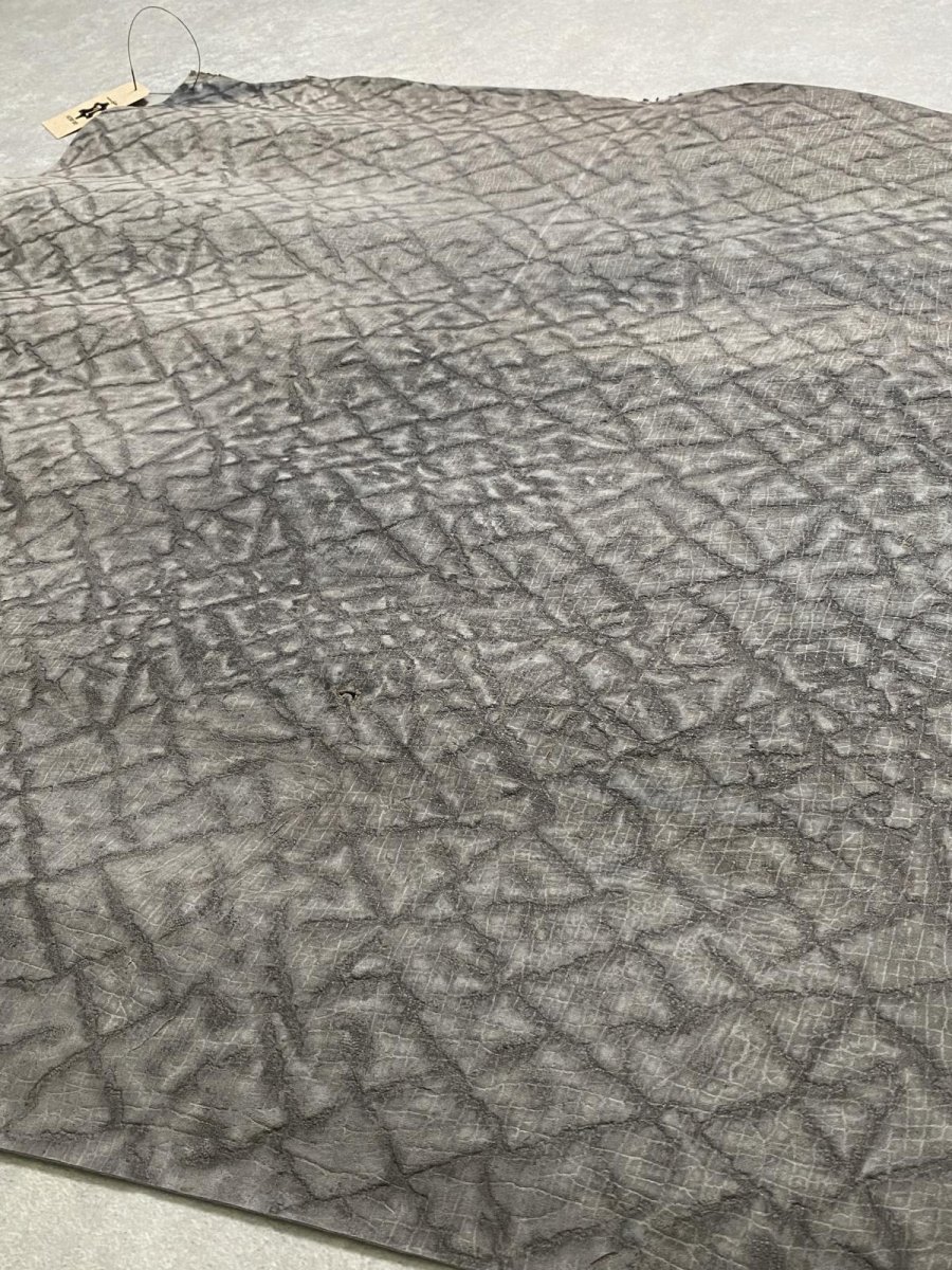 画像6: ヒポポタマス　カバ革　エンボス　グレー  ヒポレザー　かば革　型押し　 (6)